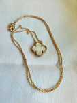 Златно колие със седефена детелина Van Cleef & Arpels VCA Alhambra