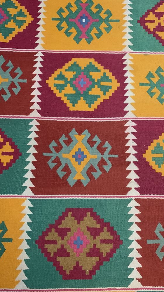 Vintage carpet Ковёр плетённый ручной работы