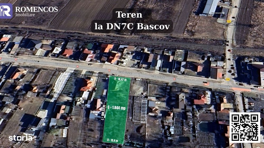 Investitie inteligenta Bascov: teren stradal cu constructii, DN7C