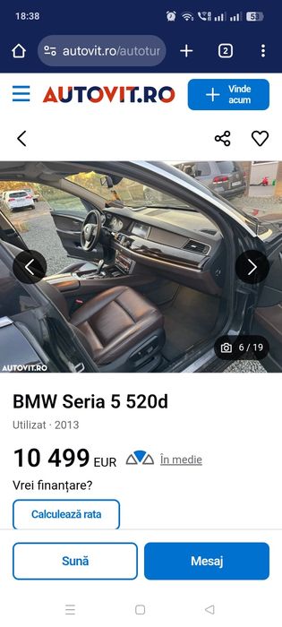 Vând bmw GT 520 d seria 5 2013,xdrive