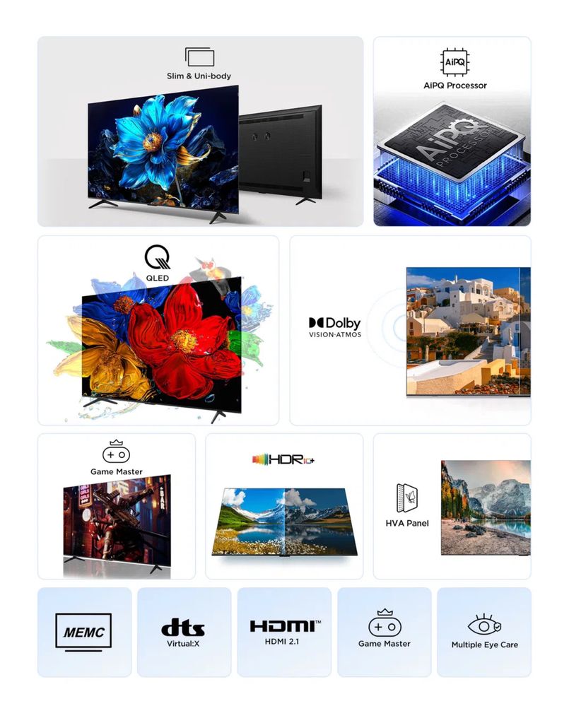 Tcl 55P7K QLED 4K smart 2025 new
