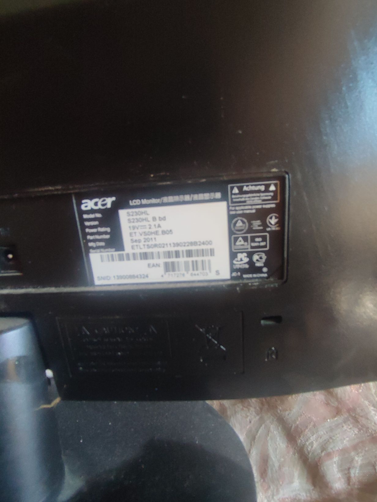 Acer S230HL Монитор