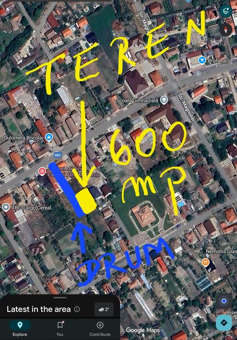 600mp intravilan, ideal pentru duplex, centru Utvin, front 28m