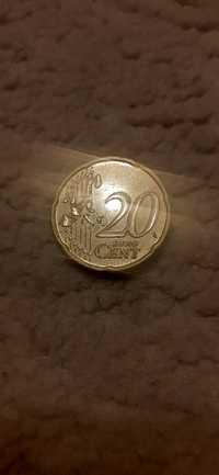 Vand moneda rara 20 euro centi din 2002