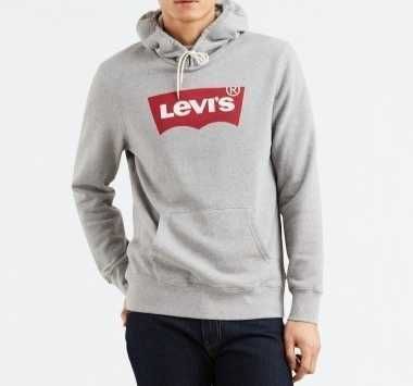 Hanorac gri original LEVIS, bumbac calitativ, M- L- XL