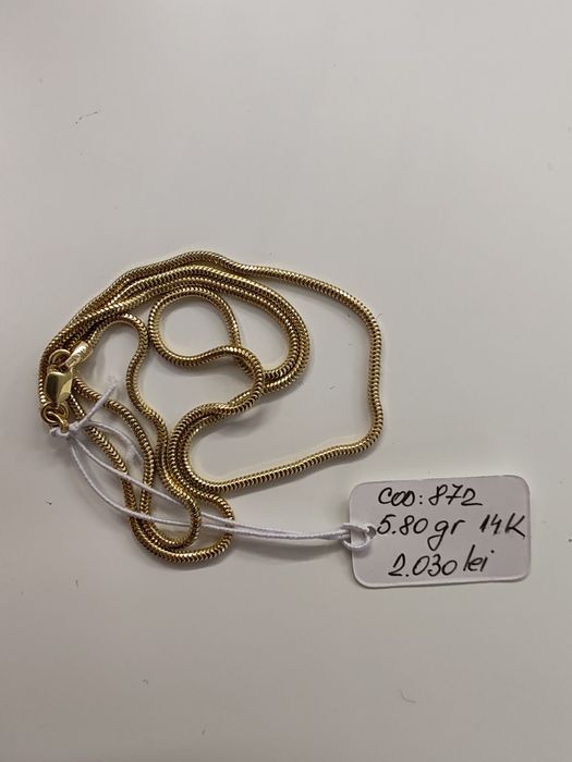 Lanț unisex model șarpe Aur 14k Gr 5,80