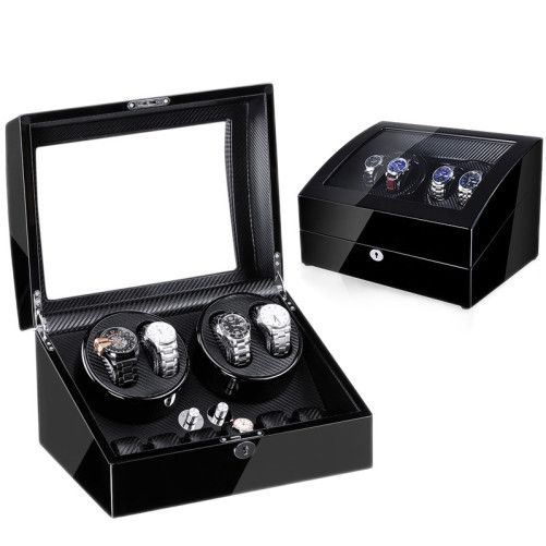 Cutie intors ceasuri automatice iUni, Watch Winder 4 + 6 Carbon