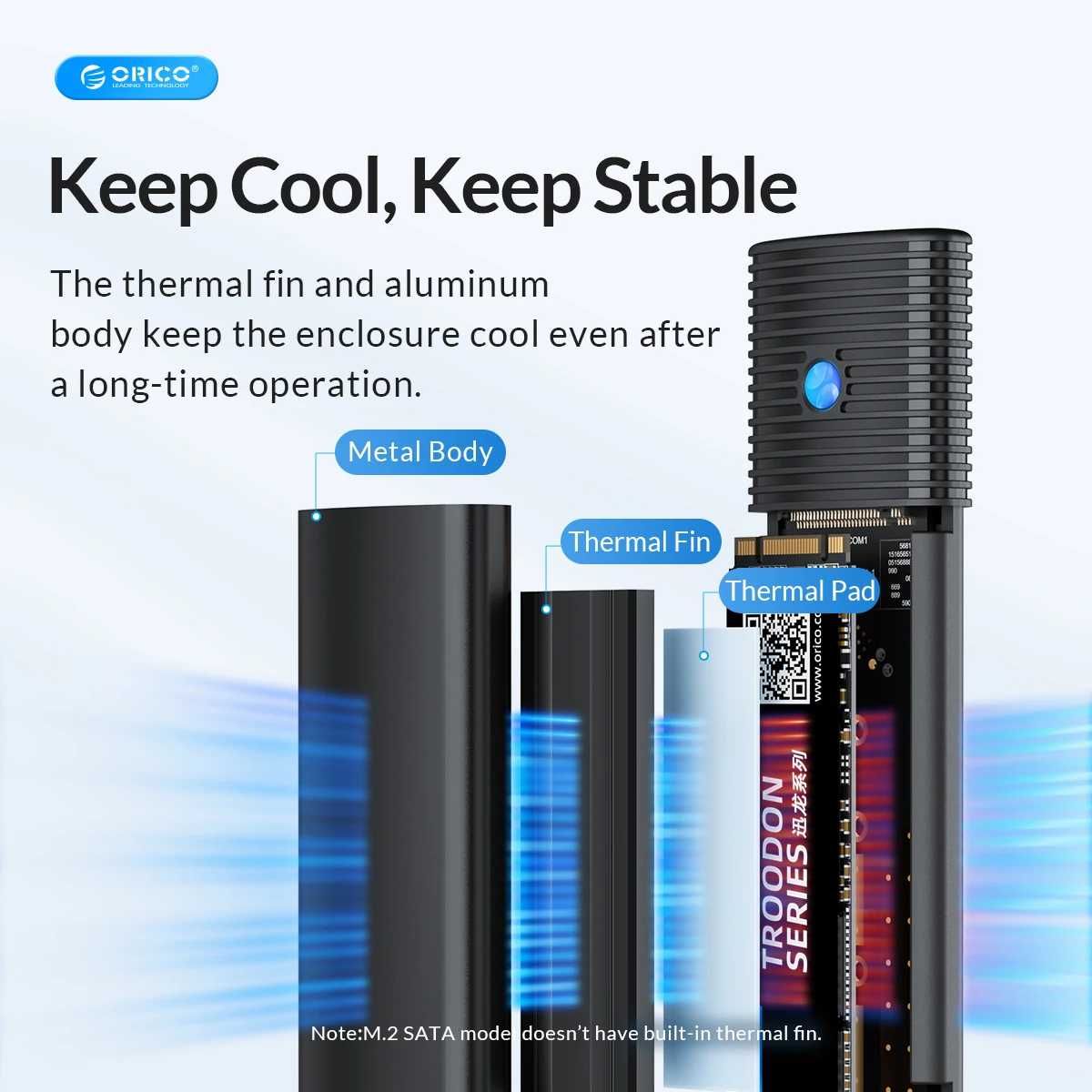 ORICO SSD, NVMe кутия,case, кейс