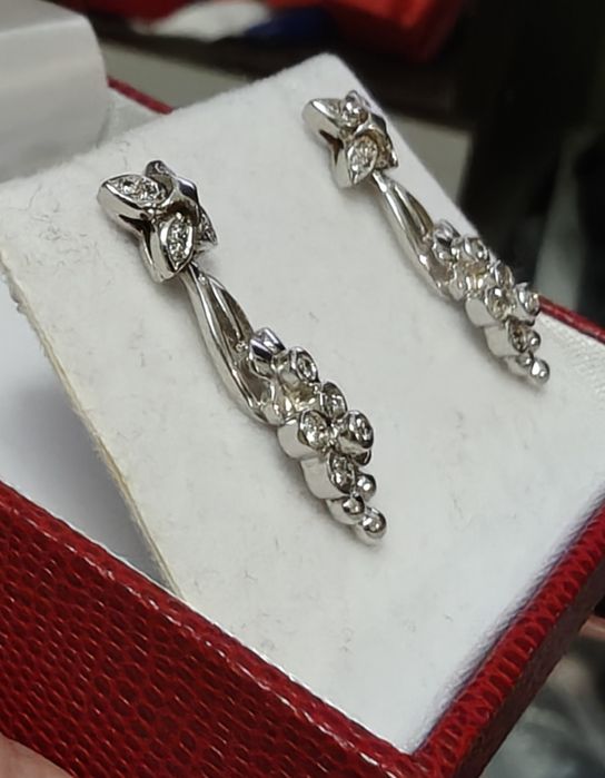 Cercei aur 18k diamante