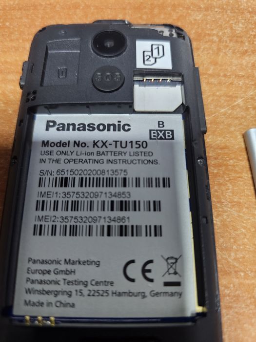 Telefon Seniori Panasonic KX-tu150