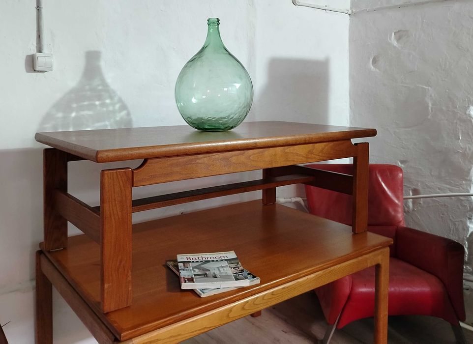 Masuta veche din lemn, MANN design, stil Mid-Century, Germania