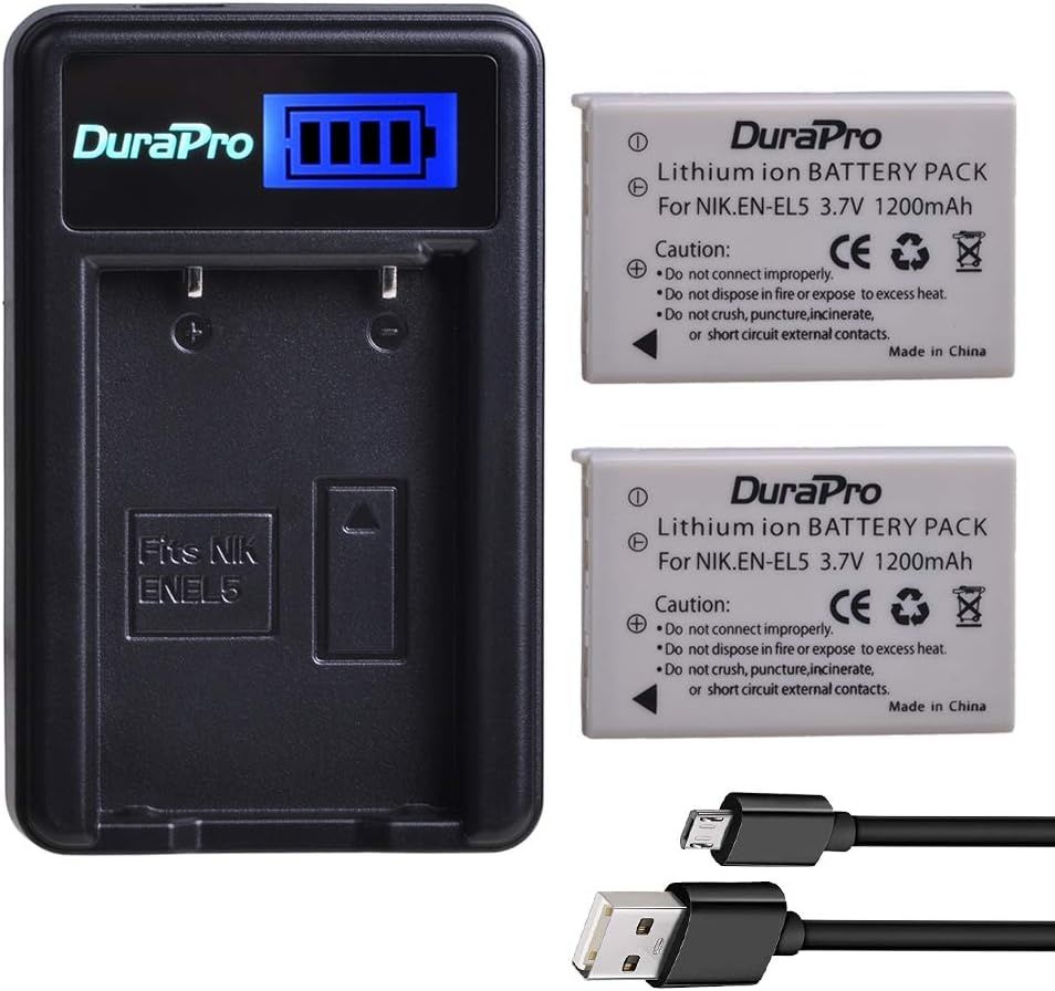 DuraPro EN-EL5 - incarcator + 2 acumulatori Nikon