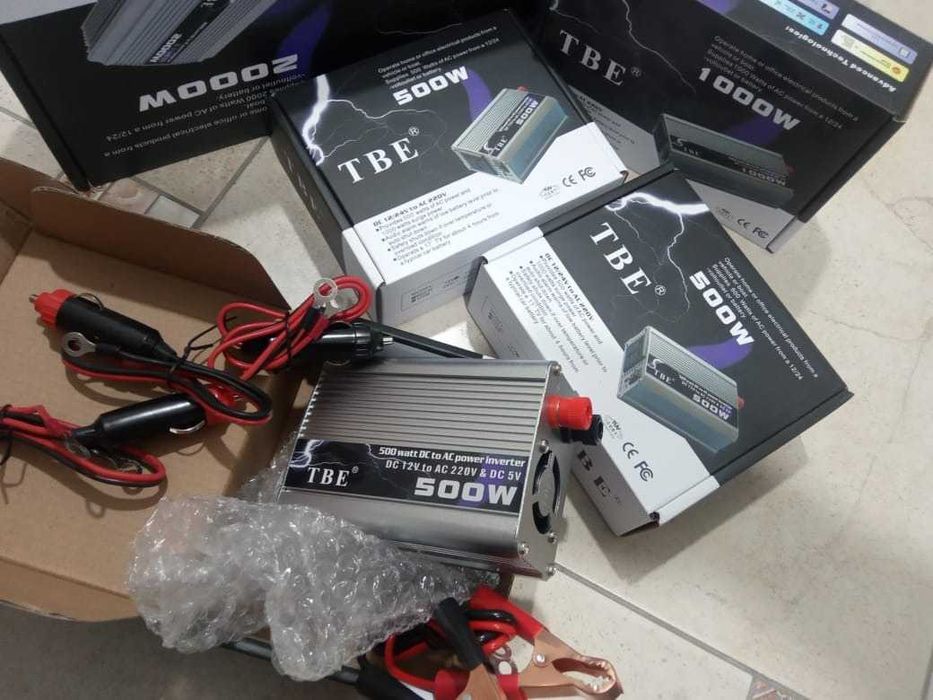ИНВЕРТОР TBE 500W с 12 на 220 вольт  и есть другие инверторы