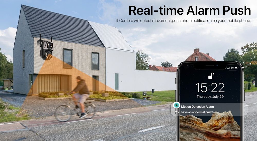 Camera de supraveghere/duala/Rotativa360°/exterior/infraroșu/Produsnou