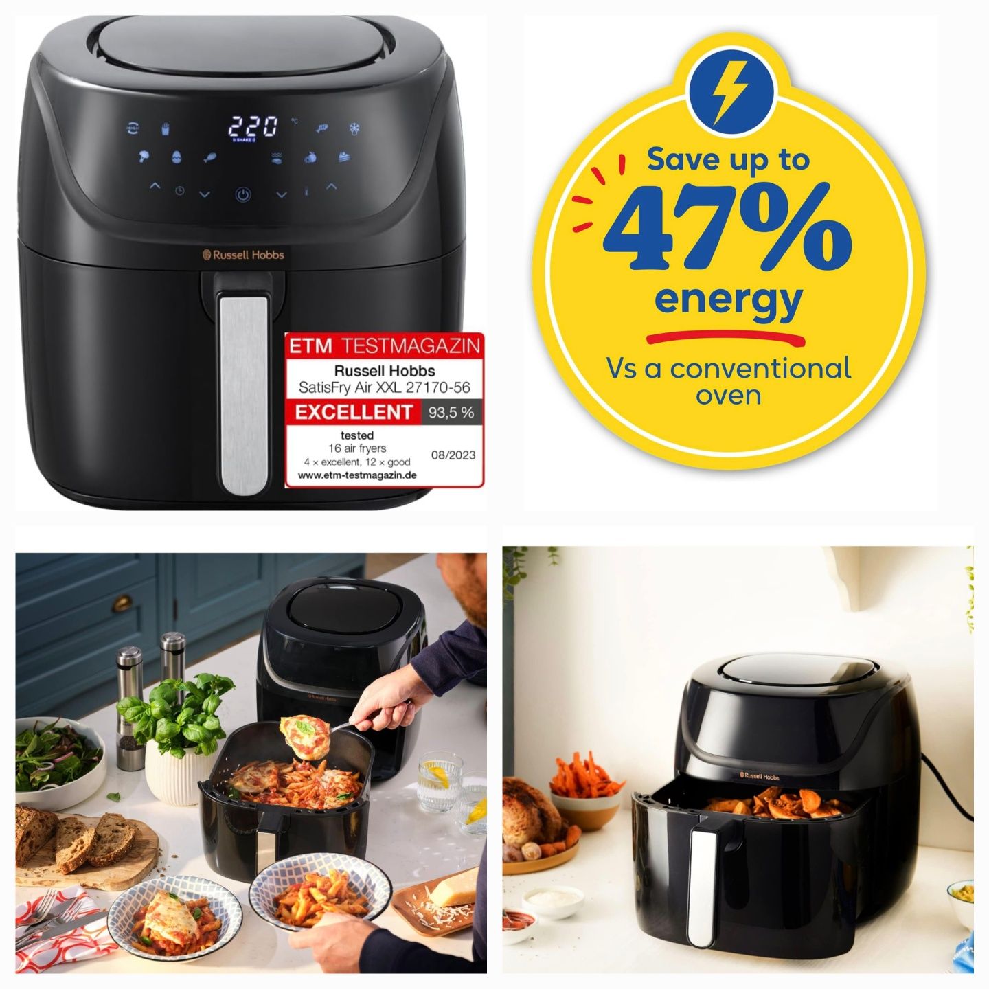 Еър Фрайър Russell Hobbs Satisfry XXL 10 функции,8л,1400w