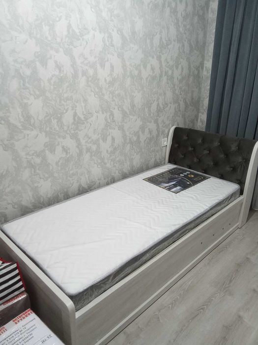 Односпальная кровать,ортопедический матрас,ЛДПС Россия,механизмСундук.