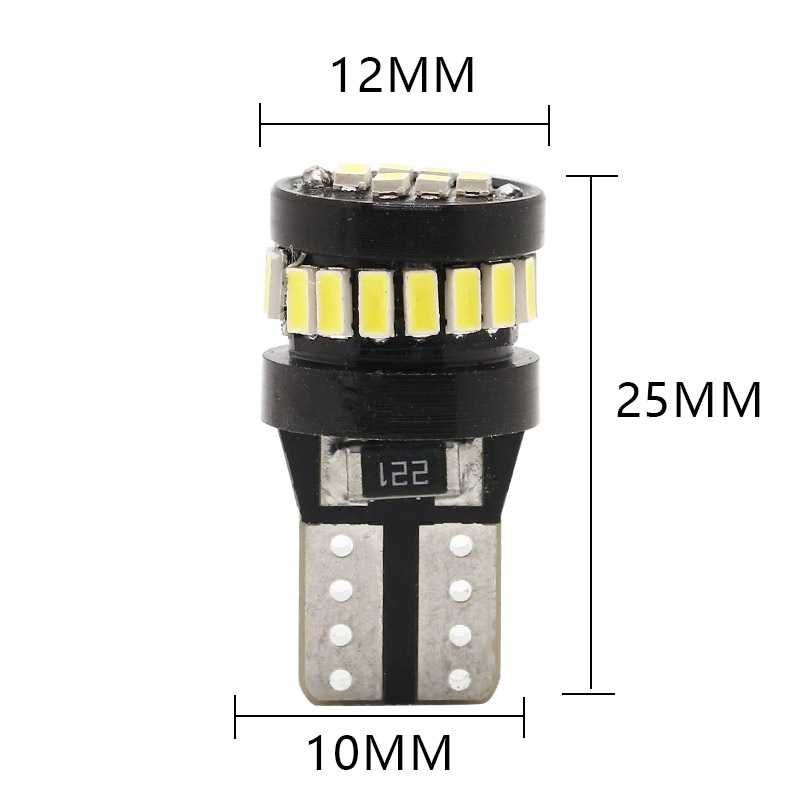 LED Лед Диодни Крушки, Крушка За Габарит, COB Т10 W5W 300lm 12V Бяла