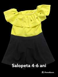 Salopeta vara fete 4-6 ani