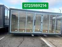 Vand container tip birou cu vitrina de sticla