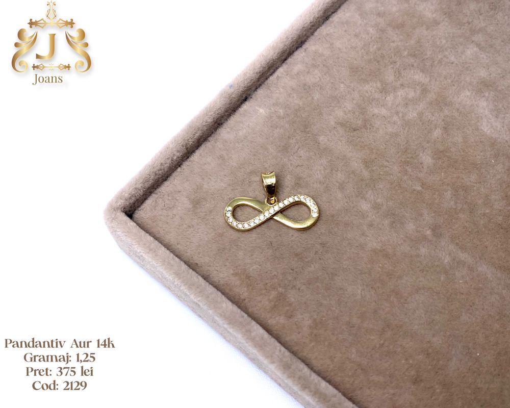 (2129) Pandantiv Aur 14k infinit 1,25g FB Bijoux Euro Gold Galati