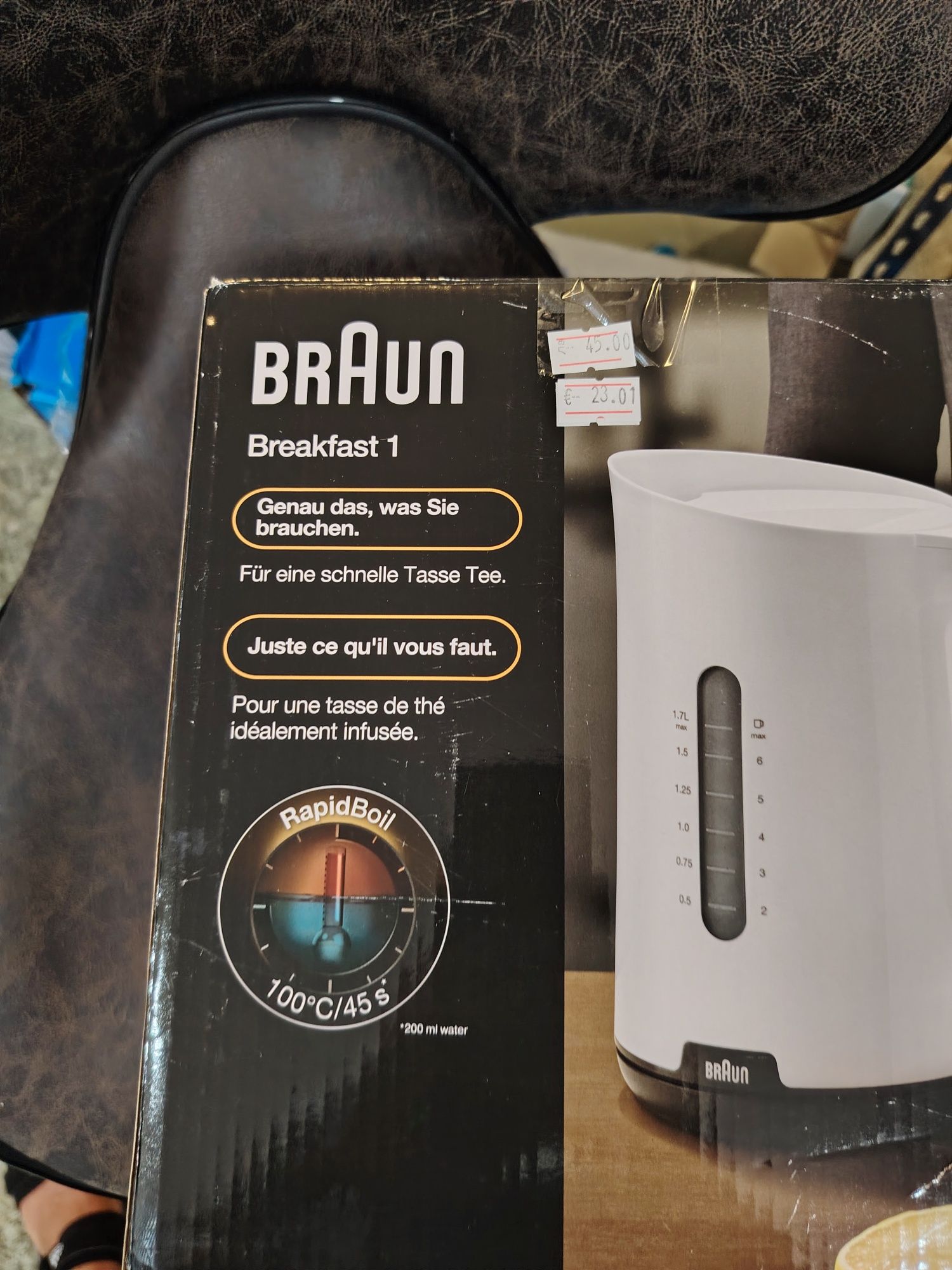 Електрическа кана Braun WK 1100 WH 2200 W 1.7 l бяла