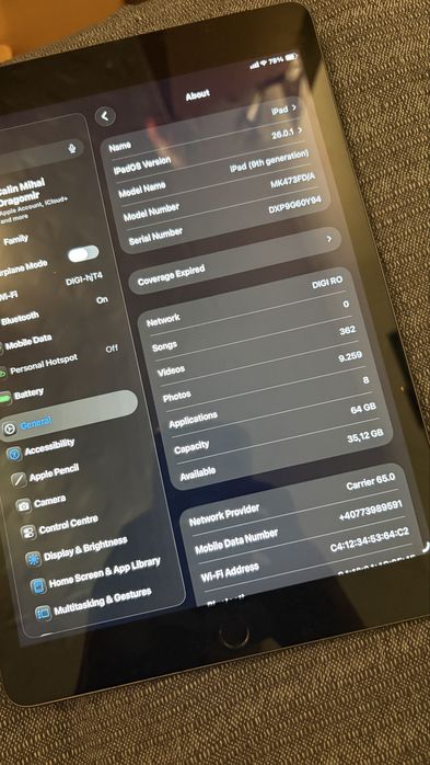 Ipad 9 2021 sim Lte