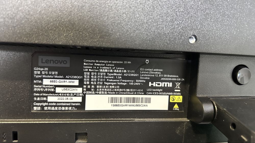 Monitor gaming Lenovo