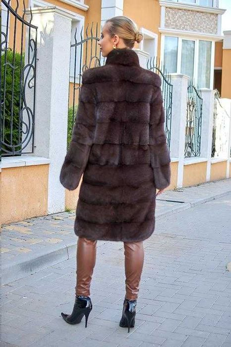 Haină de blană nurcă , Haina blana vizon Natural 4 in 1