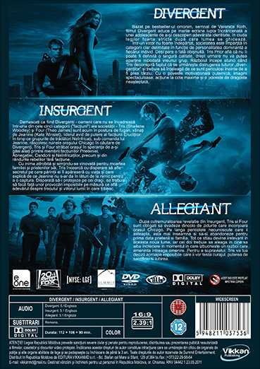 Seria Divergent, Insurgent, Allegiant - Subtitrate in limba romana