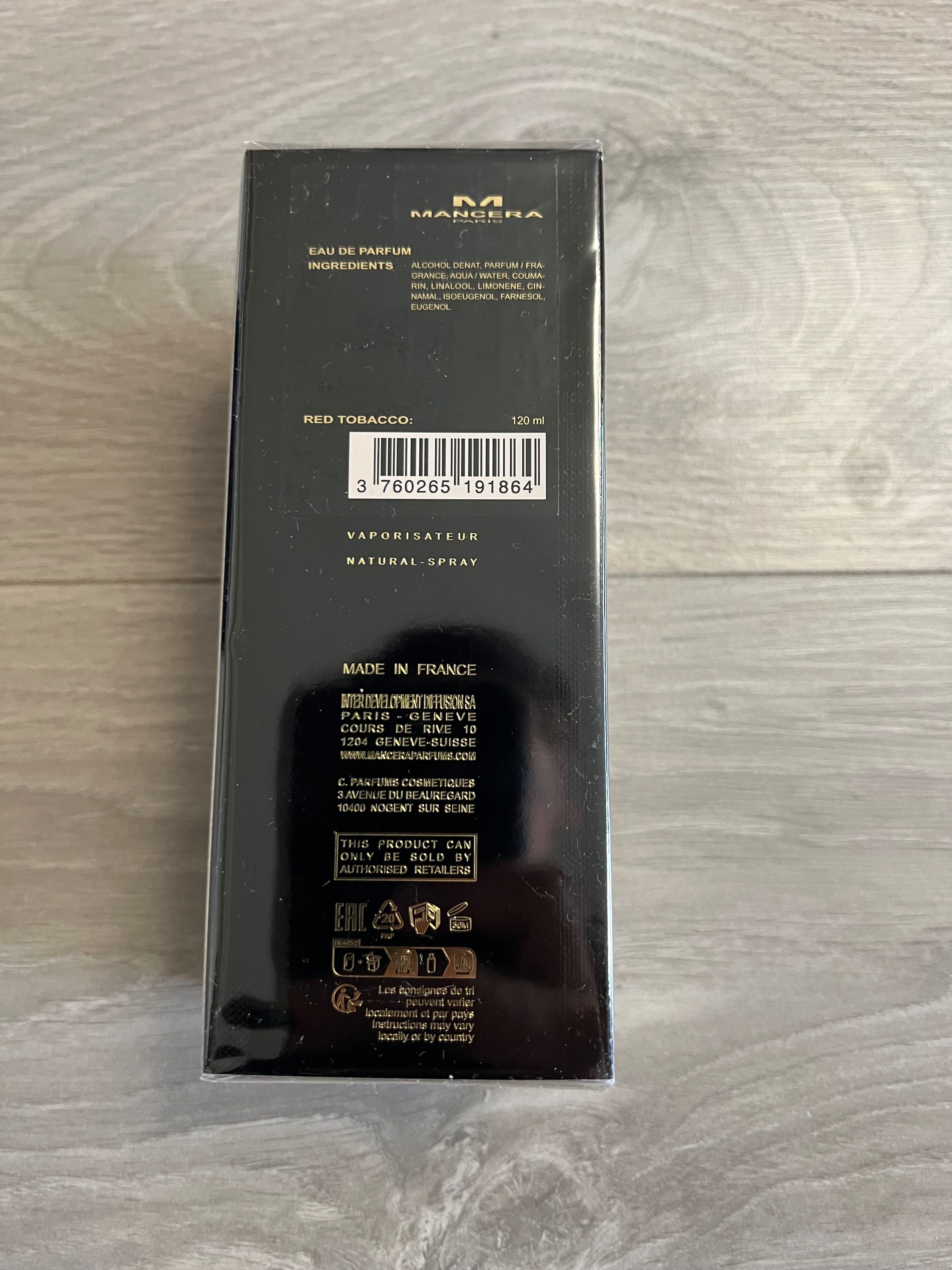 Mancera Red Tobacco Unisex 120ml 100% Original