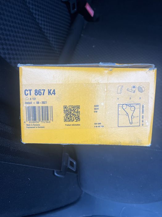 Set curea distributie CONTITECH CT 867 K4 motor 1.9 TDI