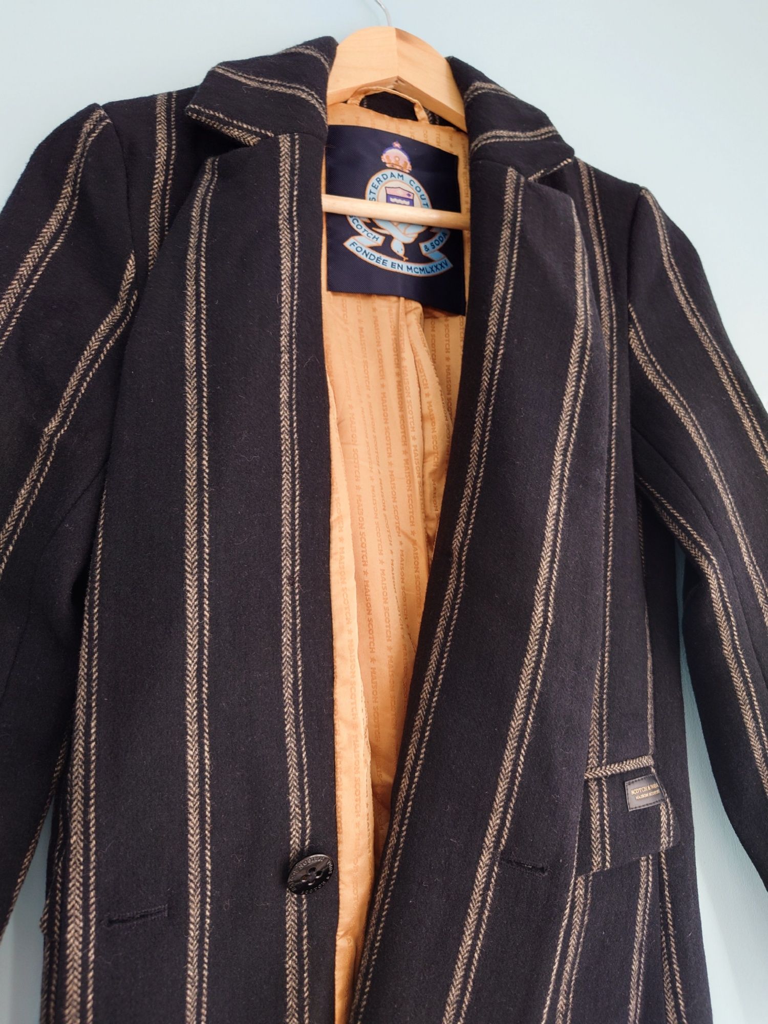 Scotch & Soda Coat - Palton cu 50% lana
