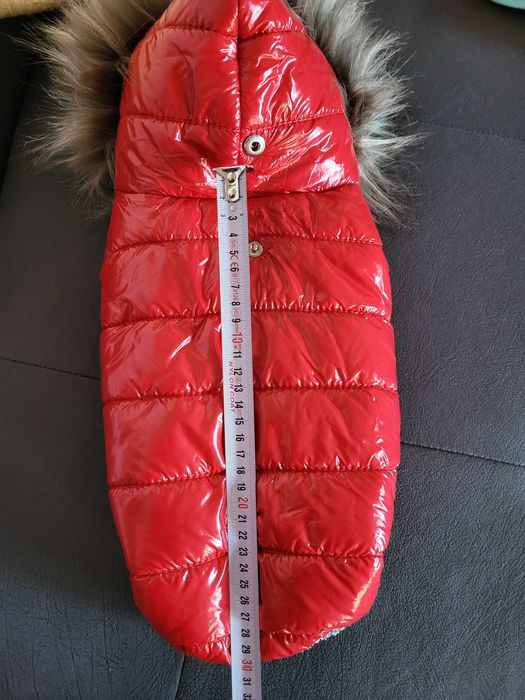 Яке за куче с естествена кожа на качулката