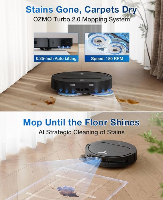 Aspirator robot ECOVACS Deebot T50 Omni, autogolire, mop, Sigilat