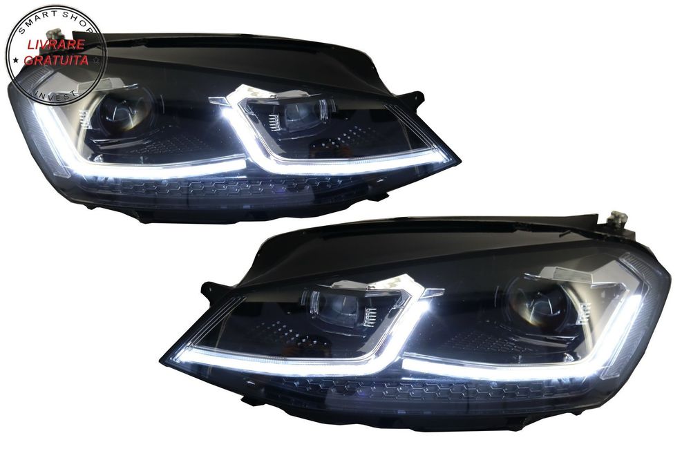 Faruri LED VW Golf 7 VII (2012-2017) Facelift G7.5 R Line Look cu Semnal Dinamic- livrare gratuita