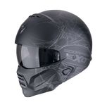 Casca moto SCORPION EXO-Combat II Spiderweb Matt Black-Silver