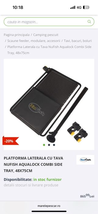 Tava laterala NuFish aqualock combi