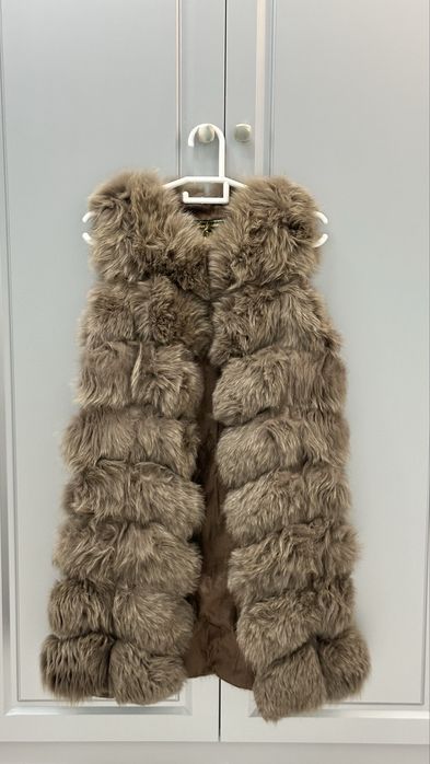 Натуральный писец шуба, безрукавка