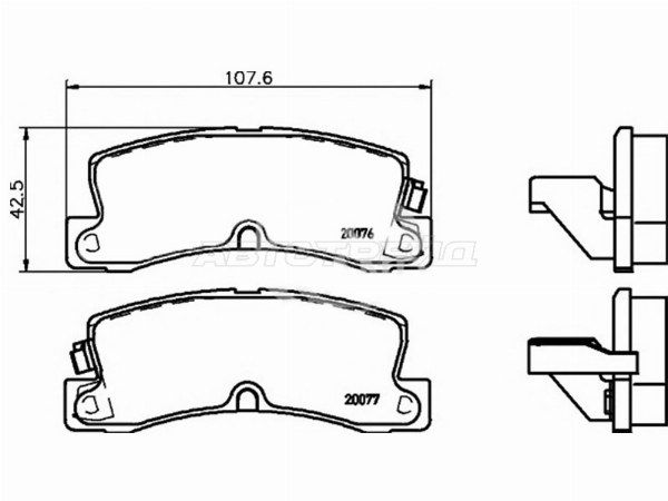 Колодки тормозные задние Toyota Avensis