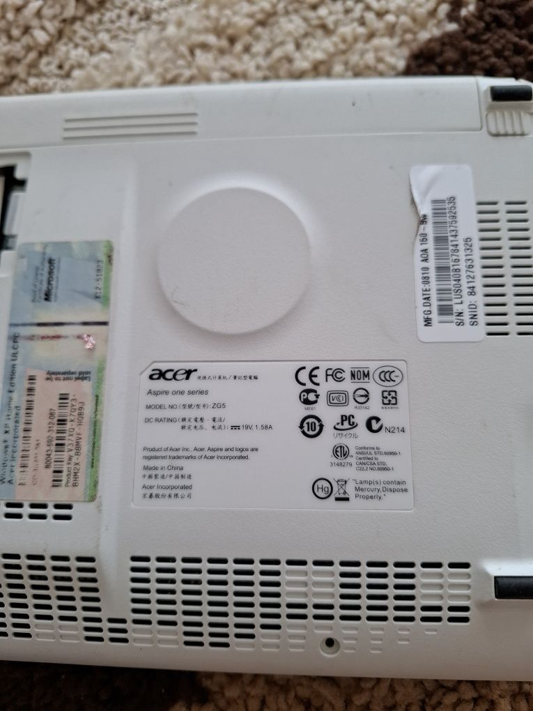 Laptop Acer 10 inch