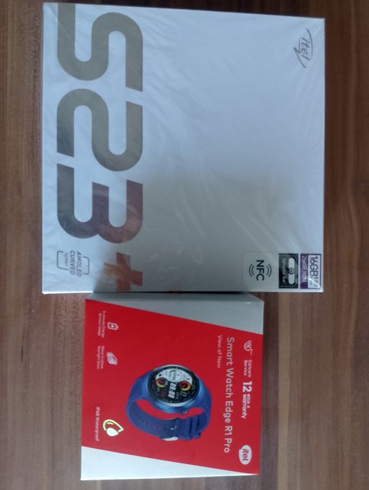 Комплект смартфон Itel s23 plus и смарт часовник Itel R1 pro.