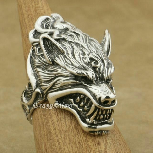 Перстень Волк, серебро 925пр.