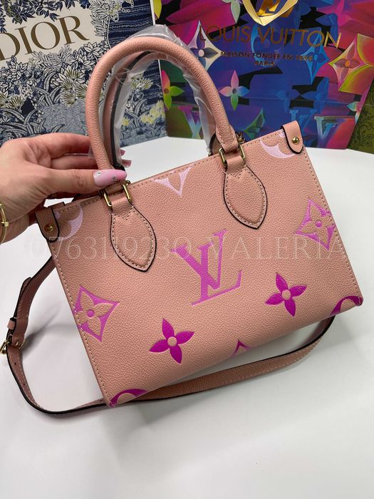 Geanta Louis Vuitton Onthego pm Piele Roz