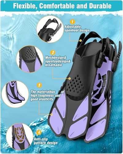 Нов Шнорхелинг сет 3 в 1 регулируеми плавници за възрастни маска море