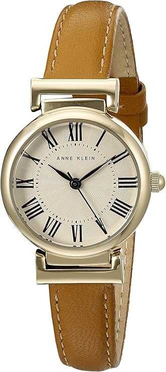 Anne Klein Klassik dizaynli, charm tasma bilan nafis ayollar soati