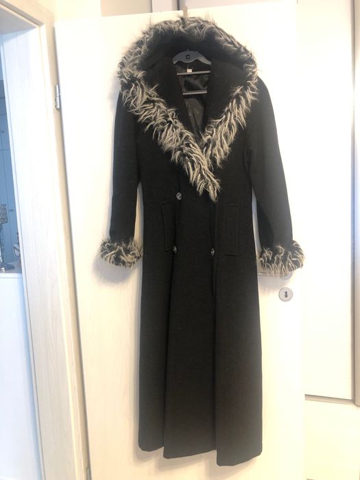 Palton lung cu gluga