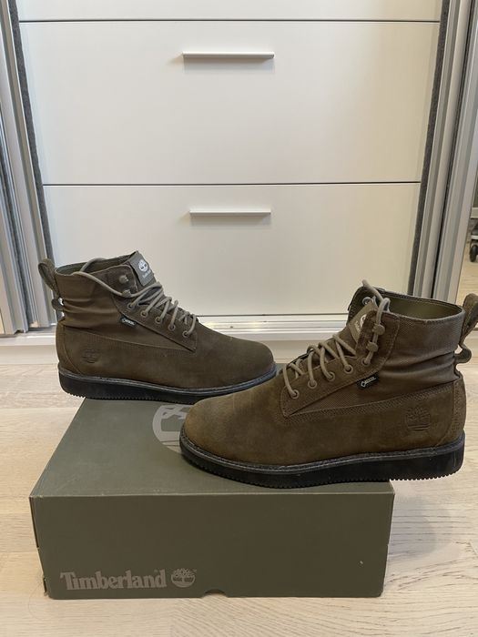 Bocanci Timberland Olive Piele Intoarsa Vibram Waterproof