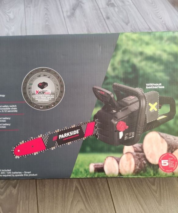 Drujba electrica Parkside Performance 40 V pe acumulatori de 20 V