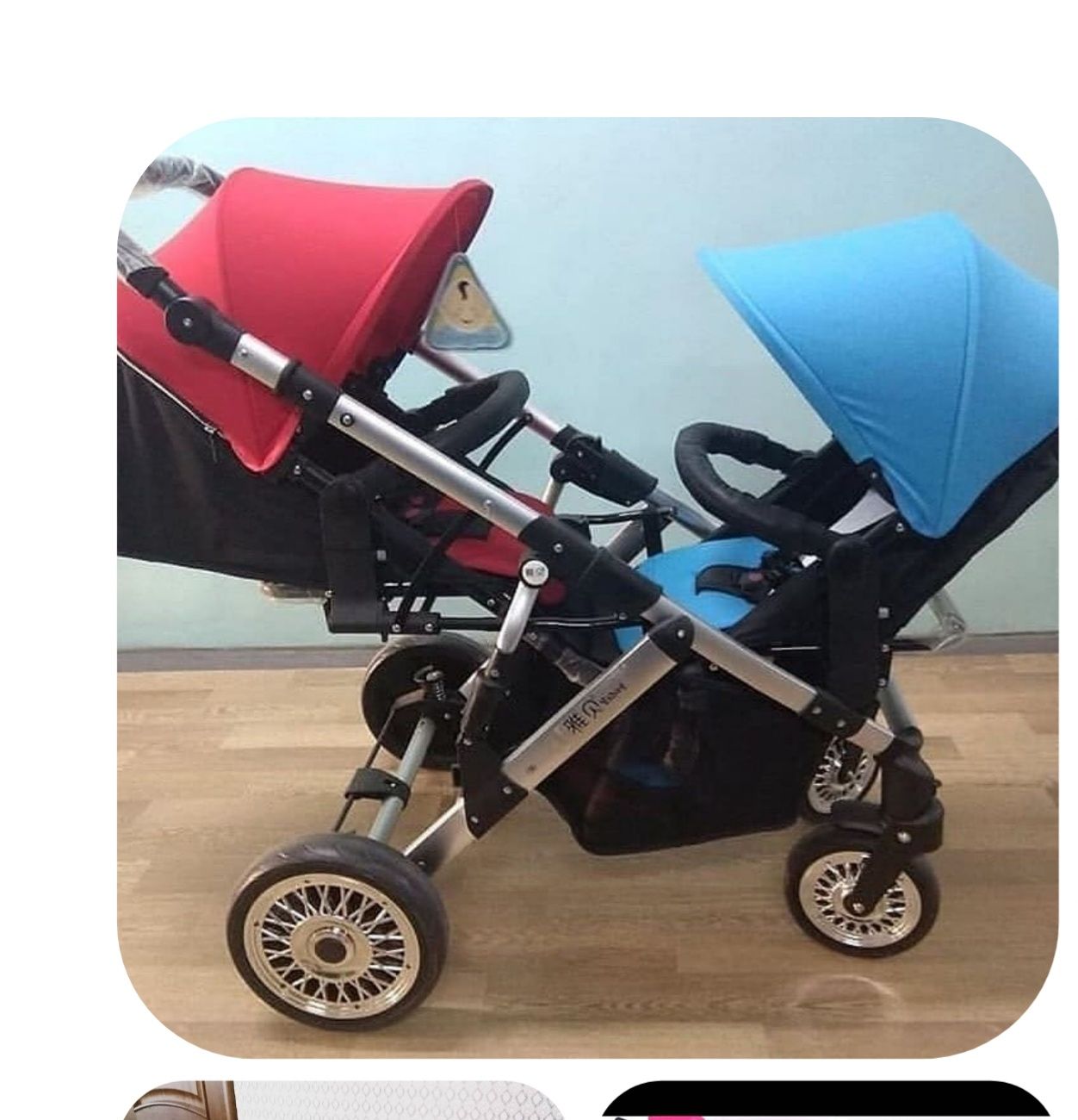 Детские коляски для двойни новые. Склад