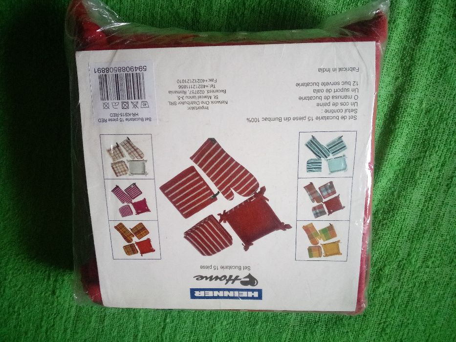 Set bucatarie 15 piese Heinner, 100% bumbac